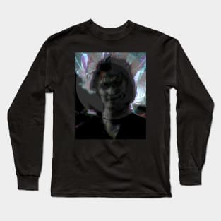 Portrait, digital collage and special processing. Man, like in night dreams. Demon. Desaturated, some colors. Long Sleeve T-Shirt